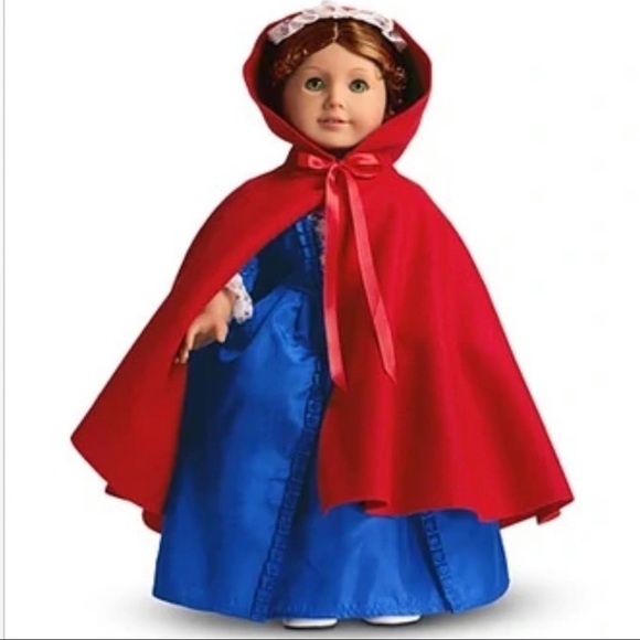 Vintage American Girl Felicity Merriman Doll Retired Rare Red Cardinal Cloak - Picture 2 of 8
